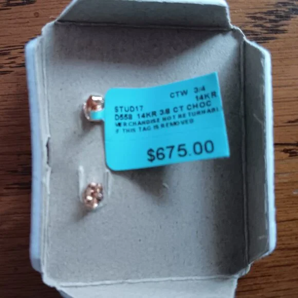 New Levian® 3/8 ct. t.w. Chocolate Quartz® Earrings in 14K Strawberry Gold® - Picture 3 of 5